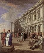 CARLEVARIS, Luca The Piazzetta and the Library oil painting reproduction